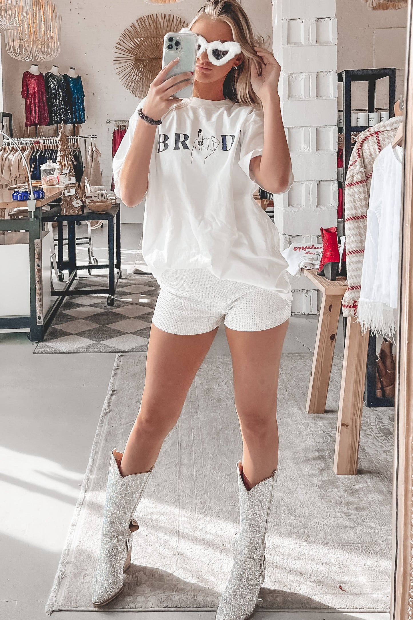 Bridal Wedding Finger White Tee