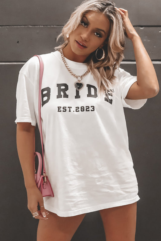 Bride EST 2023 Graphic Tee