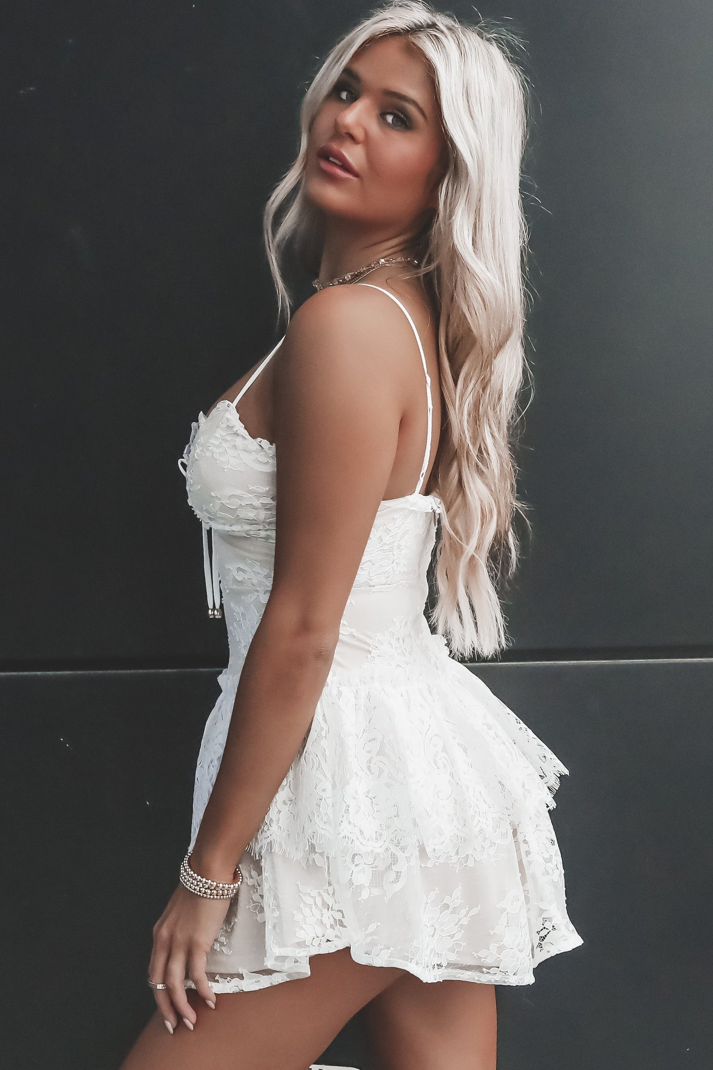 Make A Wish Lace Mini Dress